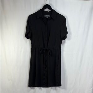 🫎 Coercion black short sleeve shirt dress with drawstring waist